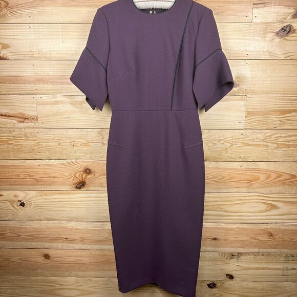 Roland Mouret for Saks purple dress